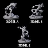Three Shadowy Barghests Miniature for Dungeons and Dragons, Pathfinder or other TTRPGs