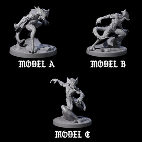 Three Shadowy Barghests Miniature for Dungeons and Dragons, Pathfinder or other TTRPGs