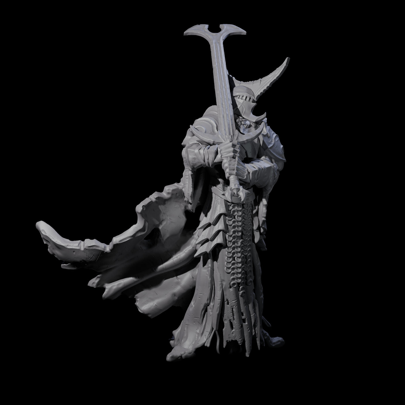 Three Sinister Graveknights Miniature for Dungeons and Dragons, Pathfinder or other TTRPGs