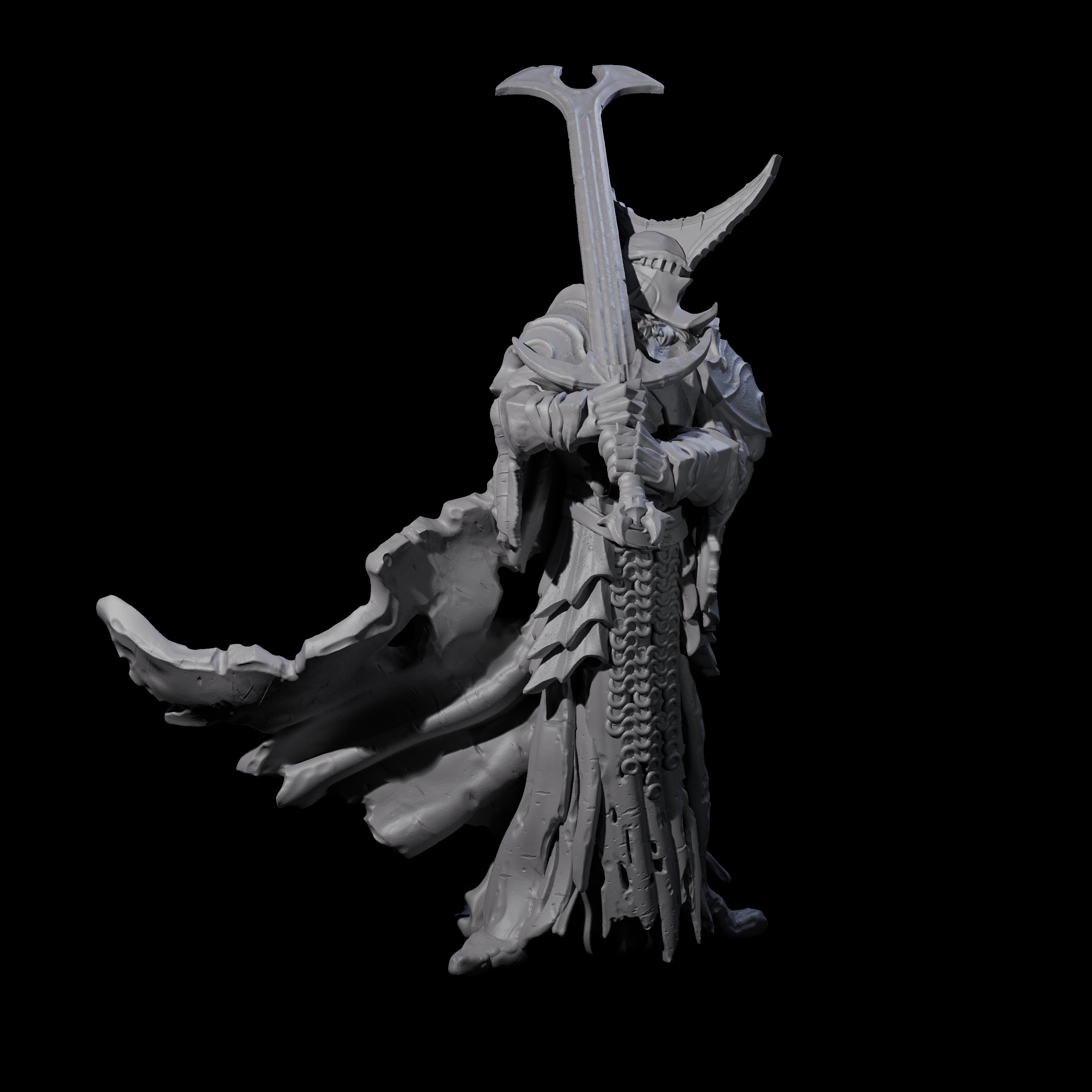Three Sinister Graveknights Miniature for Dungeons and Dragons, Pathfinder or other TTRPGs