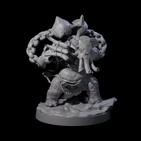 Three Sinuous Loxodon Gladiators Miniature for Dungeons and Dragons, Pathfinder or other TTRPGs