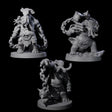 Three Sinuous Loxodon Gladiators Miniature for Dungeons and Dragons, Pathfinder or other TTRPGs