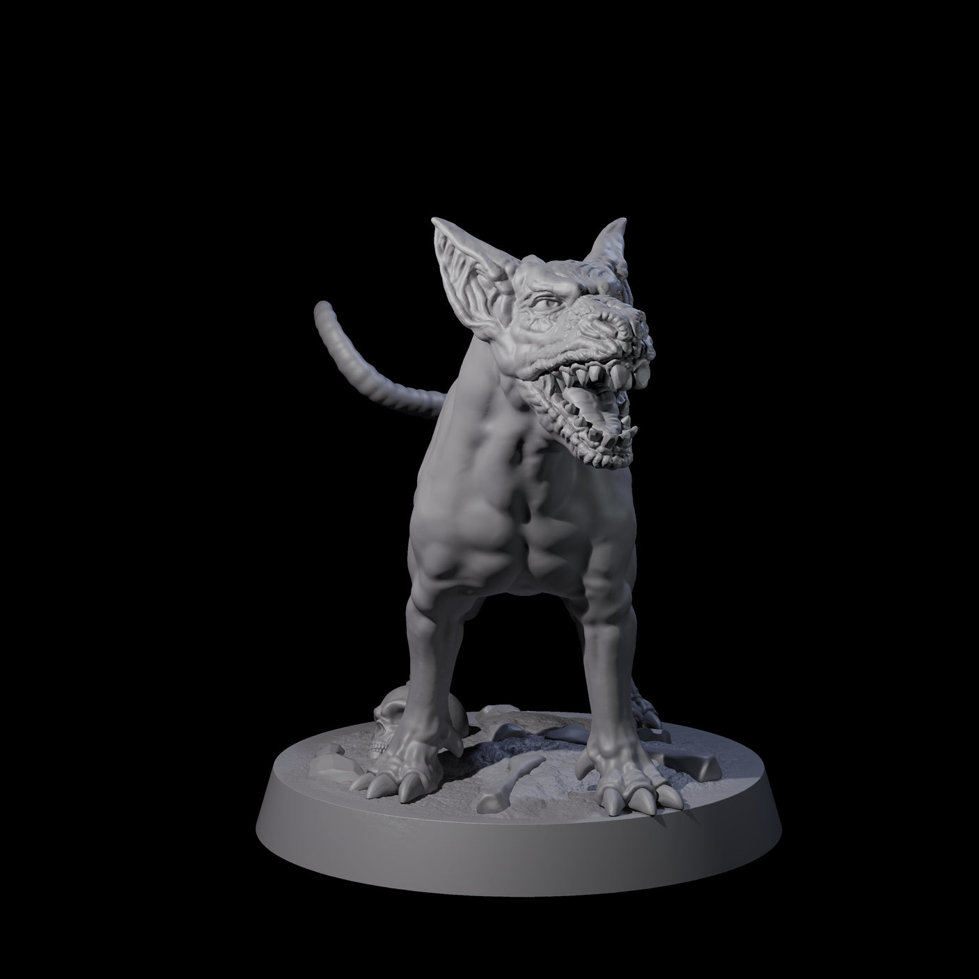Three Snarling Goblin Dogs Miniature for Dungeons and Dragons, Pathfinder or other TTRPGs