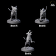 Three Snarling Goblin Dogs Miniature for Dungeons and Dragons, Pathfinder or other TTRPGs