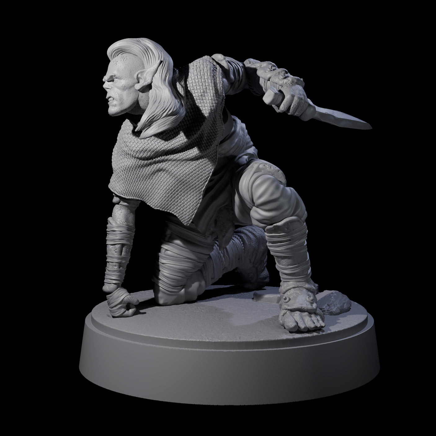 Three Sneaking Githyanki Rogues Miniature for Dungeons and Dragons, Pathfinder or other TTRPGs