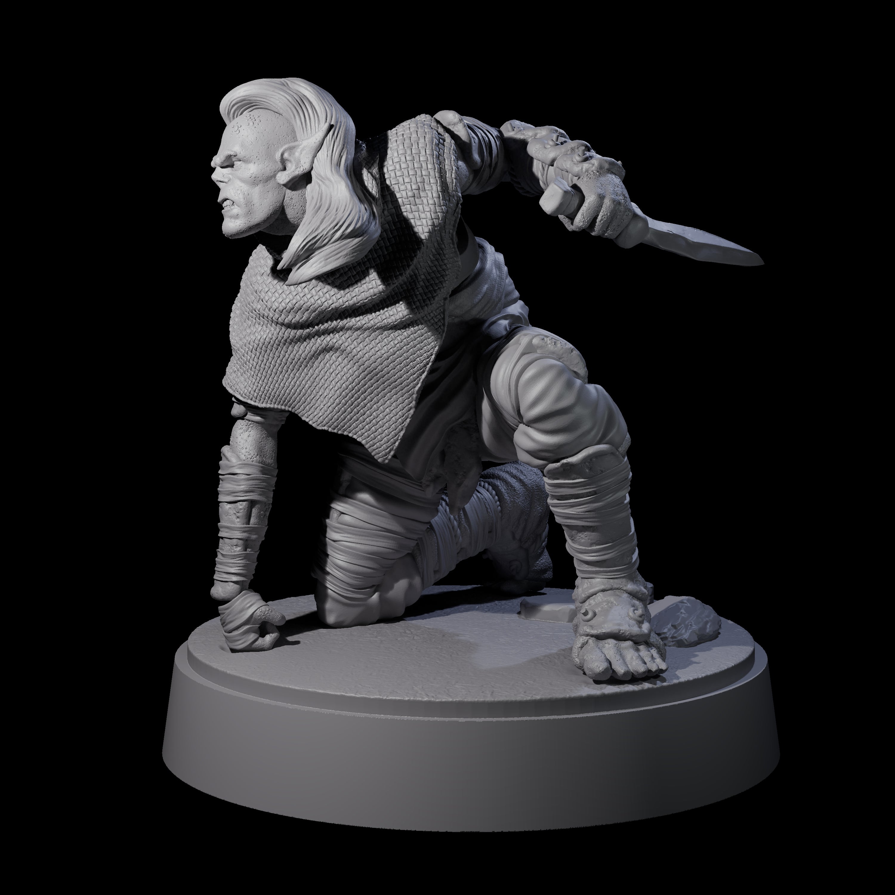 Three Sneaking Githyanki Rogues Miniature for Dungeons and Dragons, Pathfinder or other TTRPGs