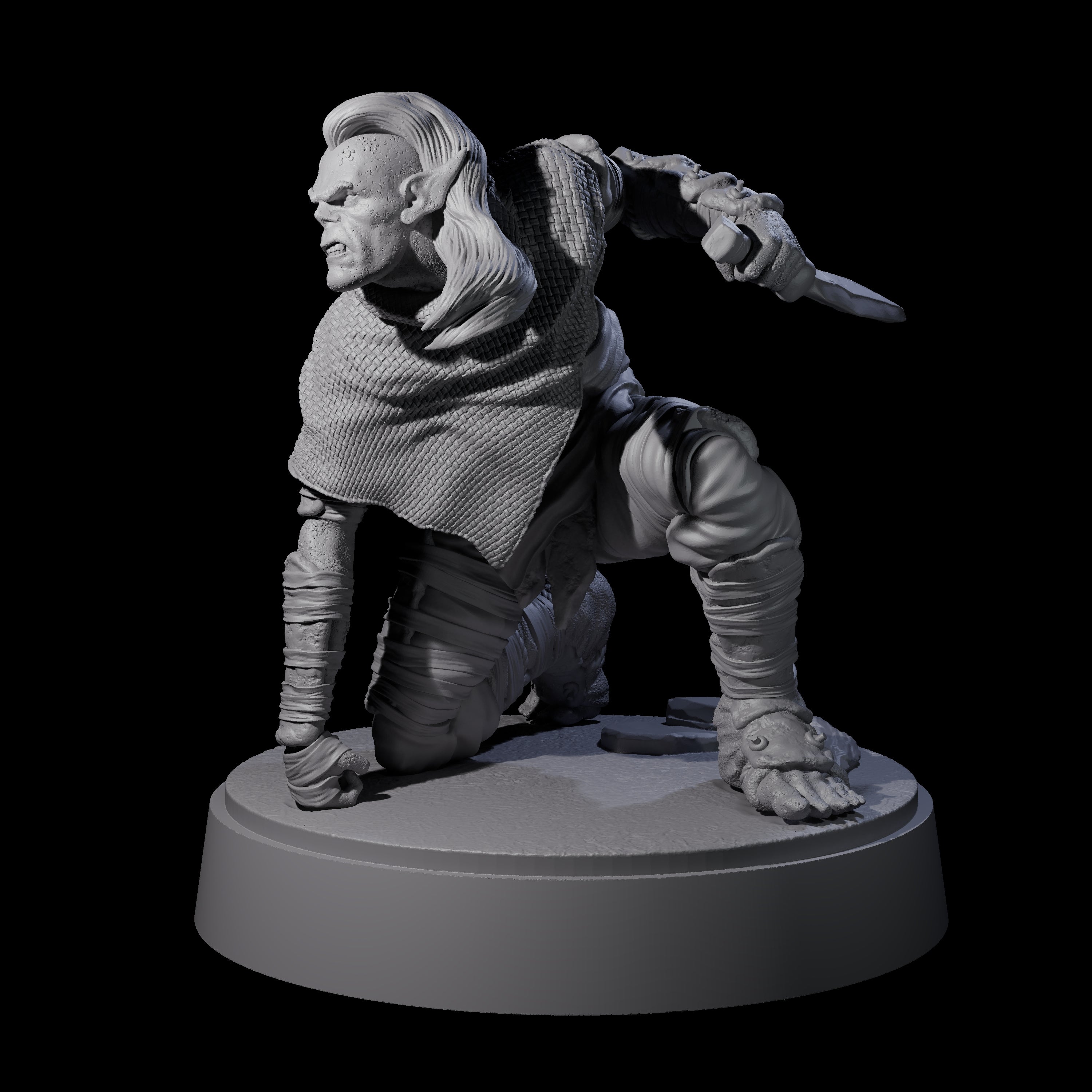 Three Sneaking Githyanki Rogues Miniature for Dungeons and Dragons, Pathfinder or other TTRPGs