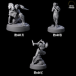 Three Sneaking Githyanki Rogues Miniature for Dungeons and Dragons, Pathfinder or other TTRPGs