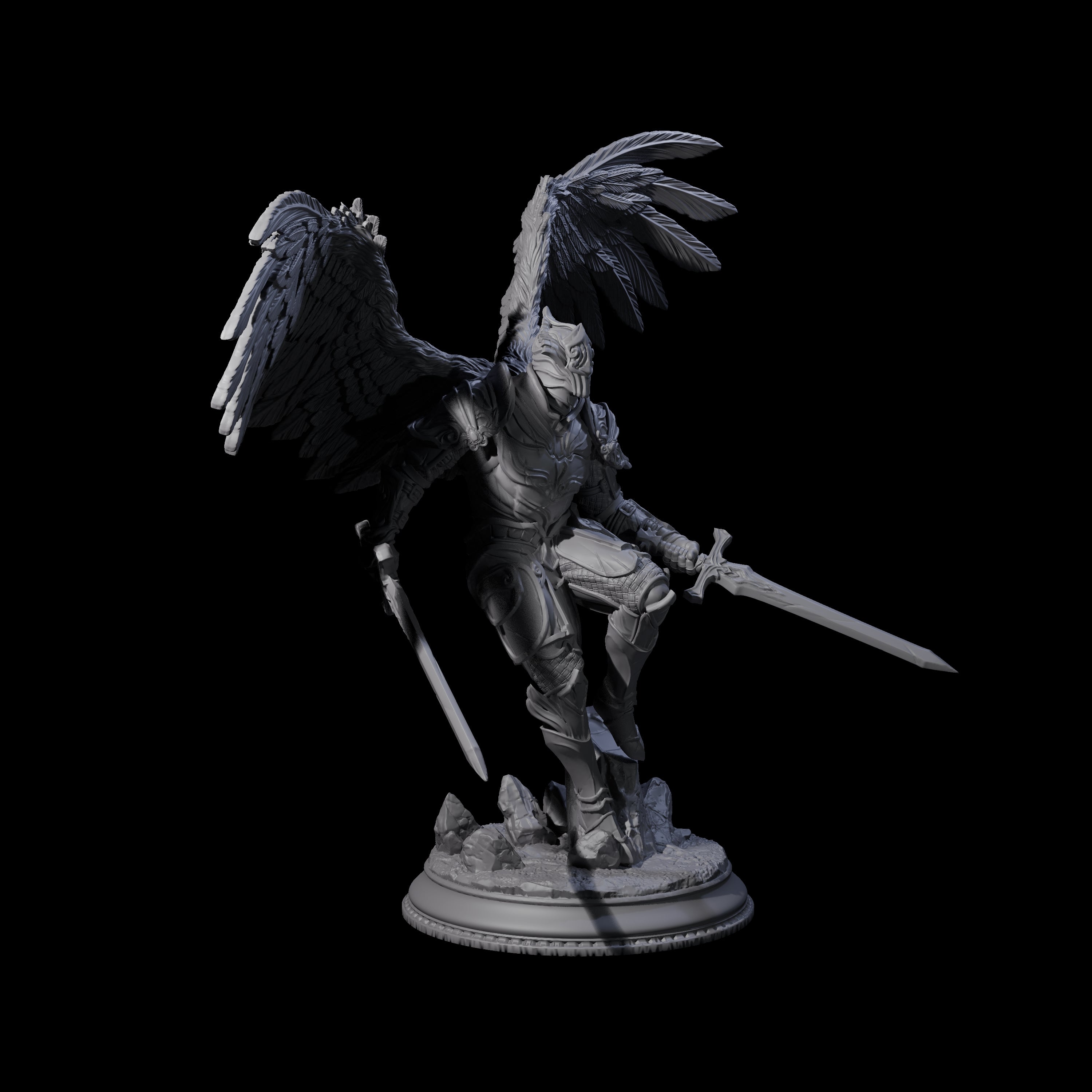 Three Soaring Devas Miniature for Dungeons and Dragons, Pathfinder or other TTRPGs