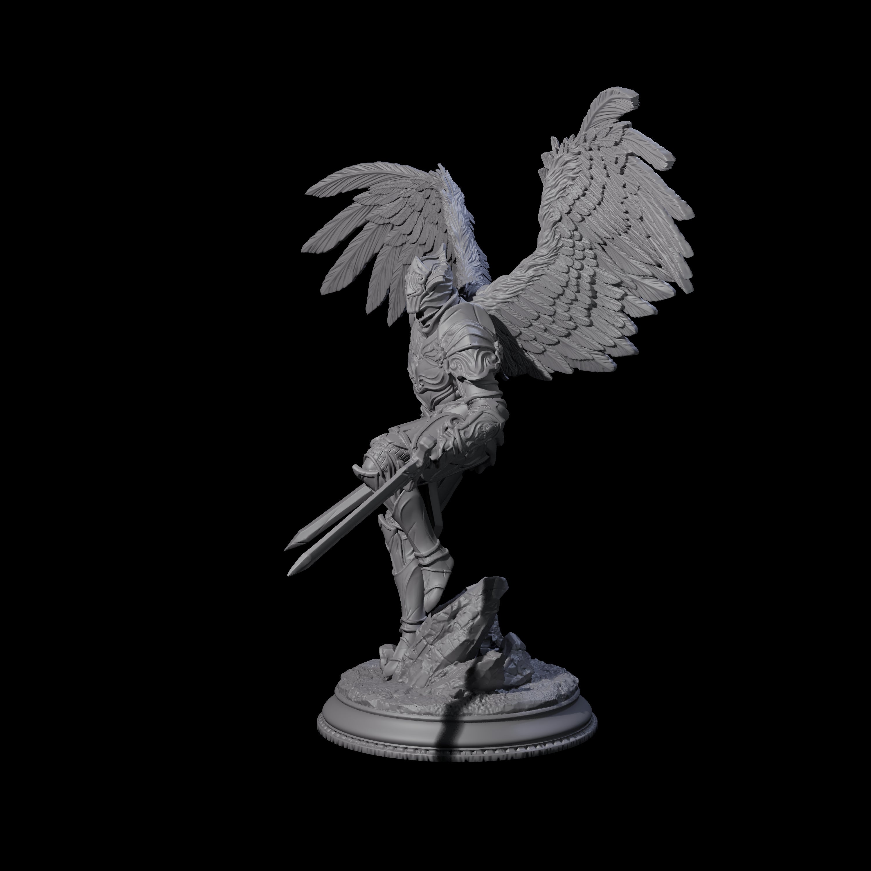 Three Soaring Devas Miniature for Dungeons and Dragons, Pathfinder or other TTRPGs
