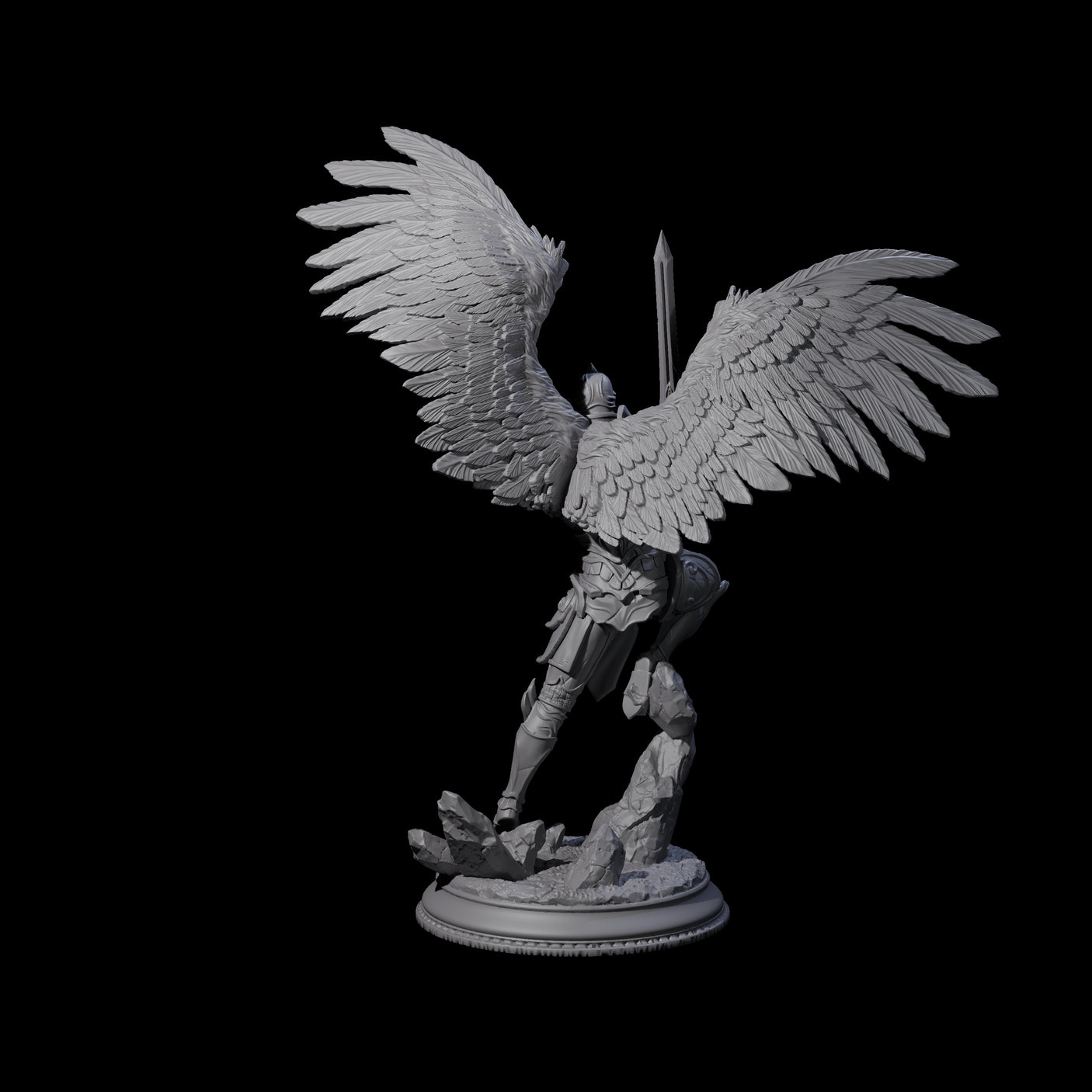 Three Soaring Devas Miniature for Dungeons and Dragons, Pathfinder or other TTRPGs