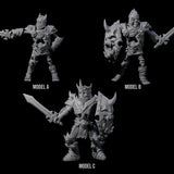 Three Spiky Skeleton Warriors Miniature for Dungeons and Dragons, Pathfinder or other TTRPGs