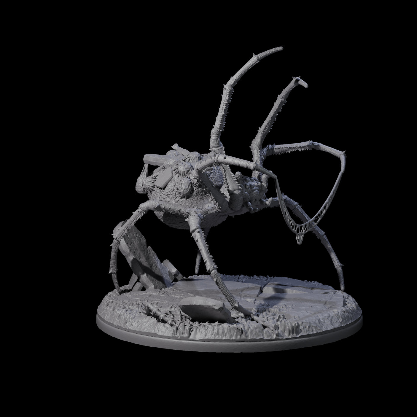 Three Spinning Web Cave Spiders Miniature for Dungeons and Dragons, Pathfinder or other TTRPGs