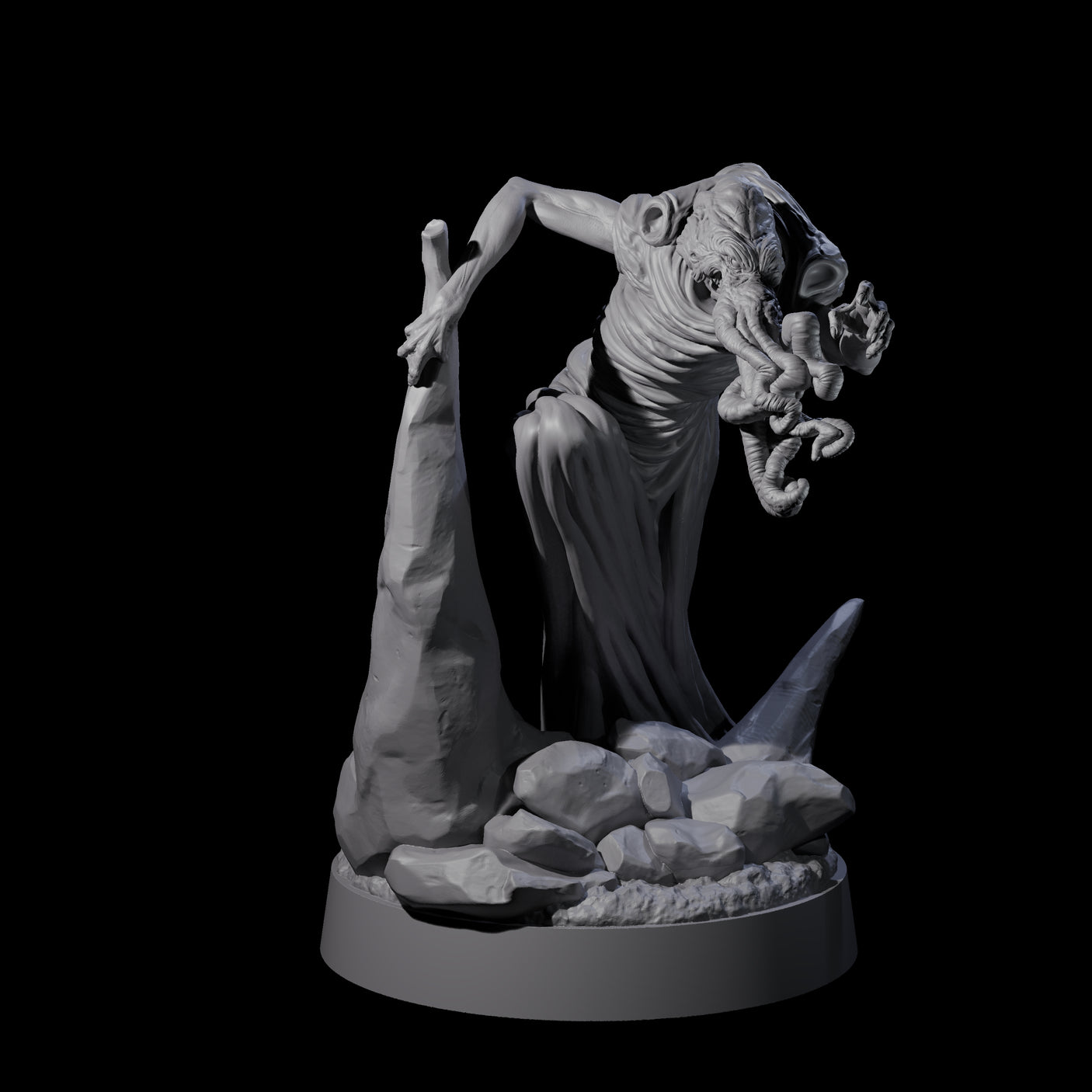 Three Spiny Mind Flayers Miniature for Dungeons and Dragons, Pathfinder or other TTRPGs