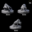 Three Stalking Slithering Trackers Miniature for Dungeons and Dragons, Pathfinder or other TTRPGs