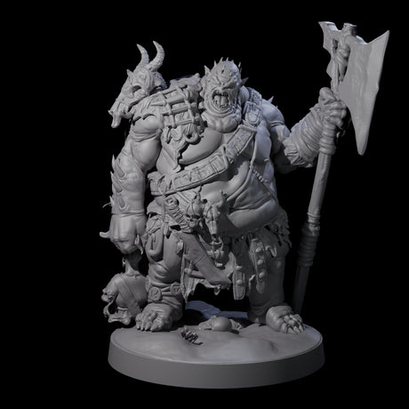 Three Stinking Ogres Miniature for Dungeons and Dragons, Pathfinder or other TTRPGs