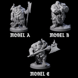 Three Stinking Ogres Miniature for Dungeons and Dragons, Pathfinder or other TTRPGs