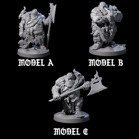 Three Stinking Ogres Miniature for Dungeons and Dragons, Pathfinder or other TTRPGs