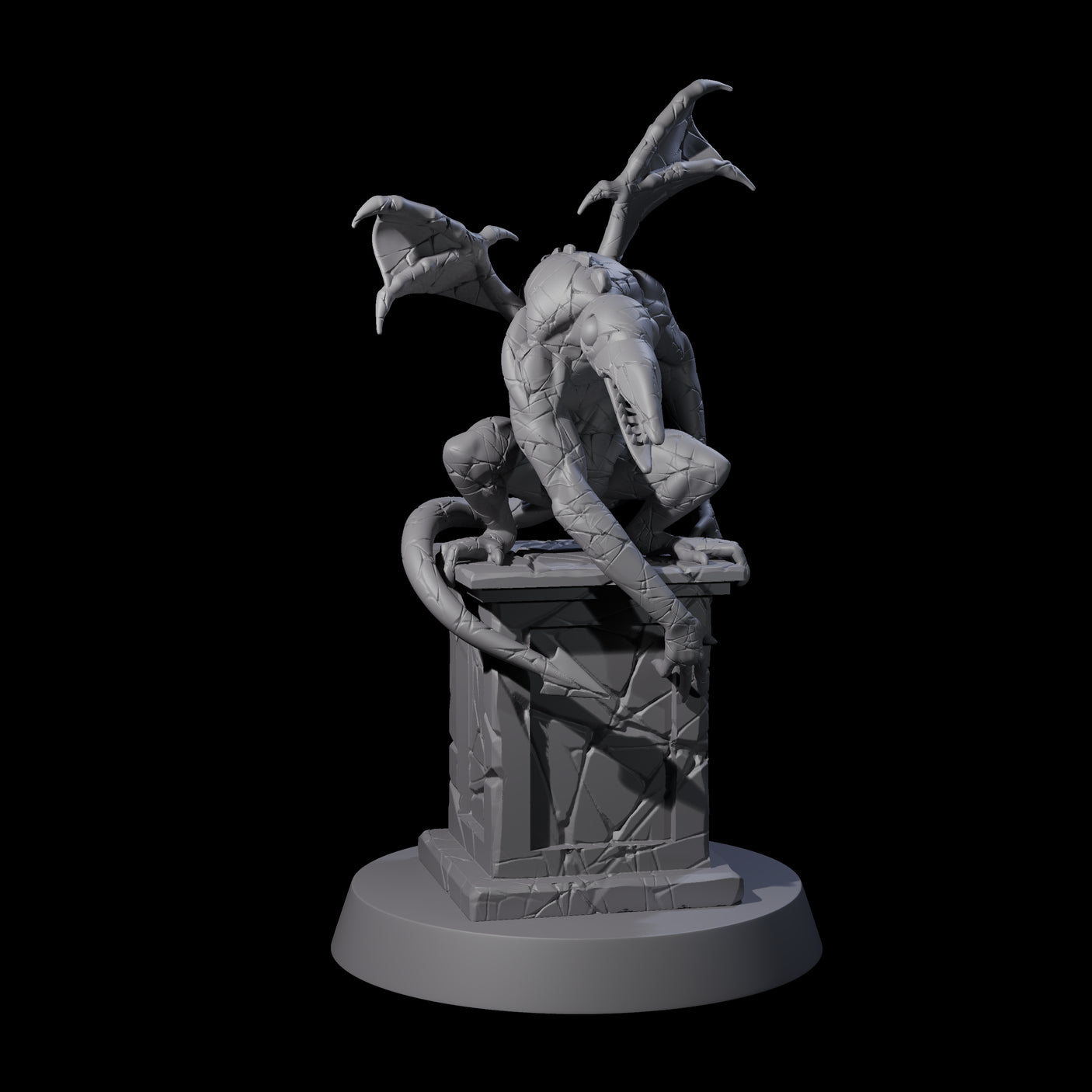 Three Stony Animated Statues Miniature for Dungeons and Dragons, Pathfinder or other TTRPGs