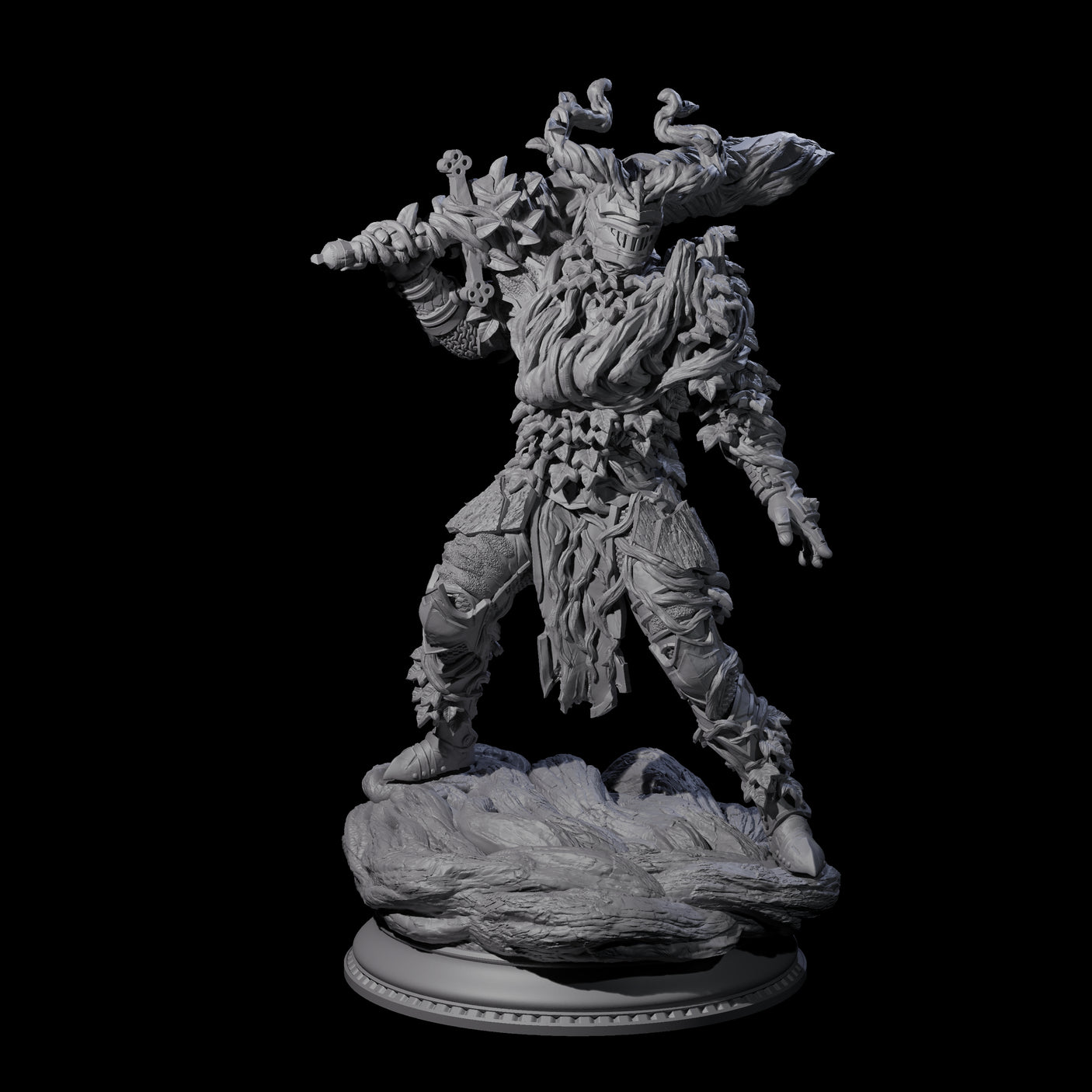Three Striding Knights Miniature for Dungeons and Dragons, Pathfinder or other TTRPGs