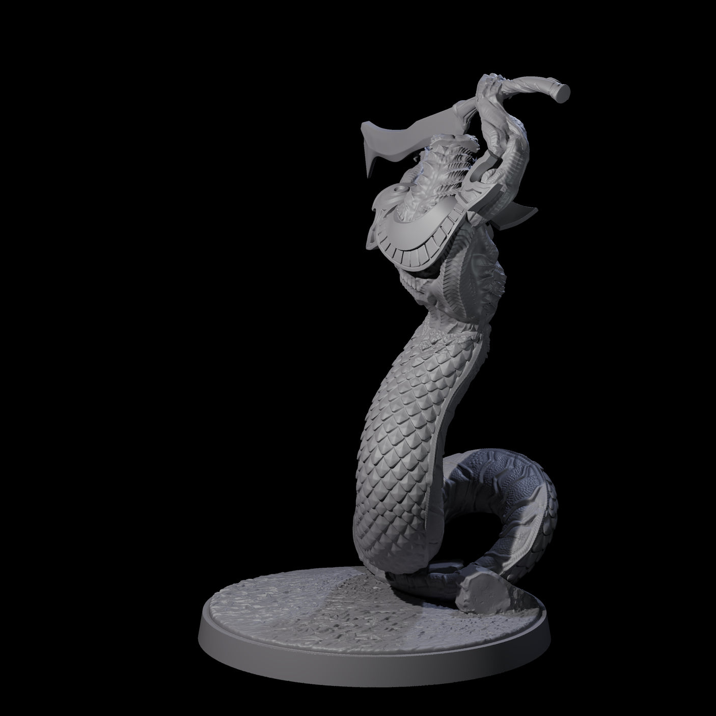 Three Striking Yuan-ti Abominations Miniature for Dungeons and Dragons, Pathfinder or other TTRPGs