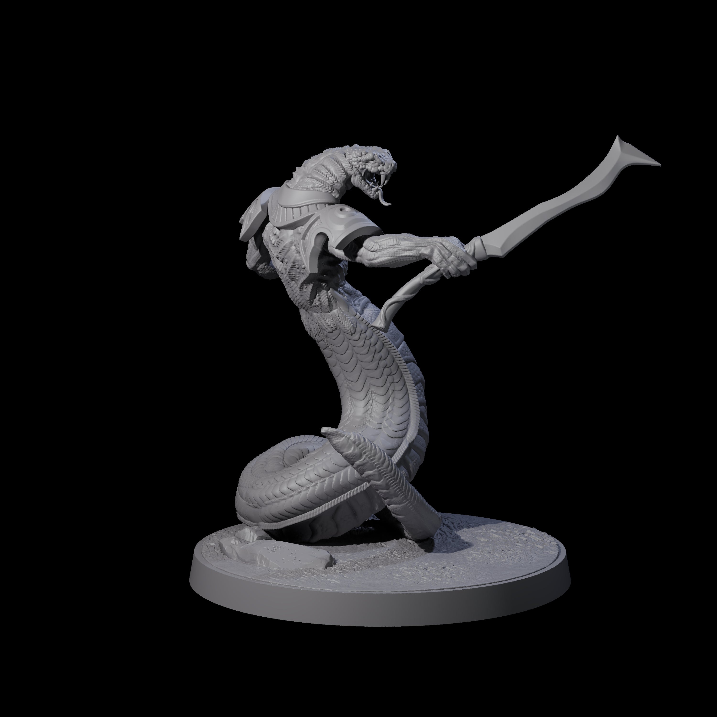 Three Striking Yuan-ti Abominations Miniature for Dungeons and Dragons, Pathfinder or other TTRPGs