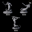 Three Striking Yuan-ti Abominations Miniature for Dungeons and Dragons, Pathfinder or other TTRPGs