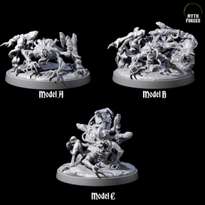 Three Stringy Voidspawn Miniature for Dungeons and Dragons, Pathfinder or other TTRPGs