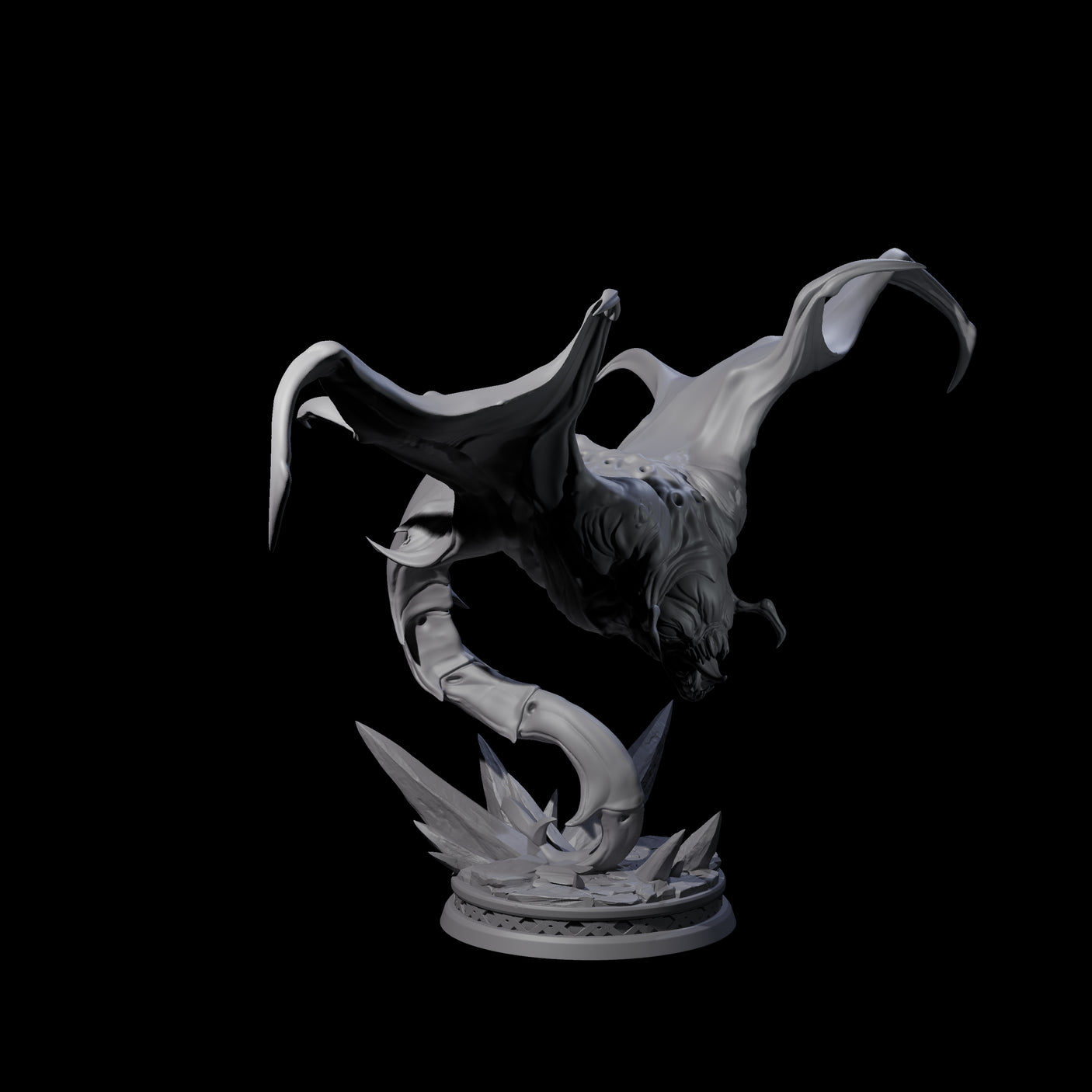 Three Swooping Cloakers Miniature for Dungeons and Dragons, Pathfinder or other TTRPGs