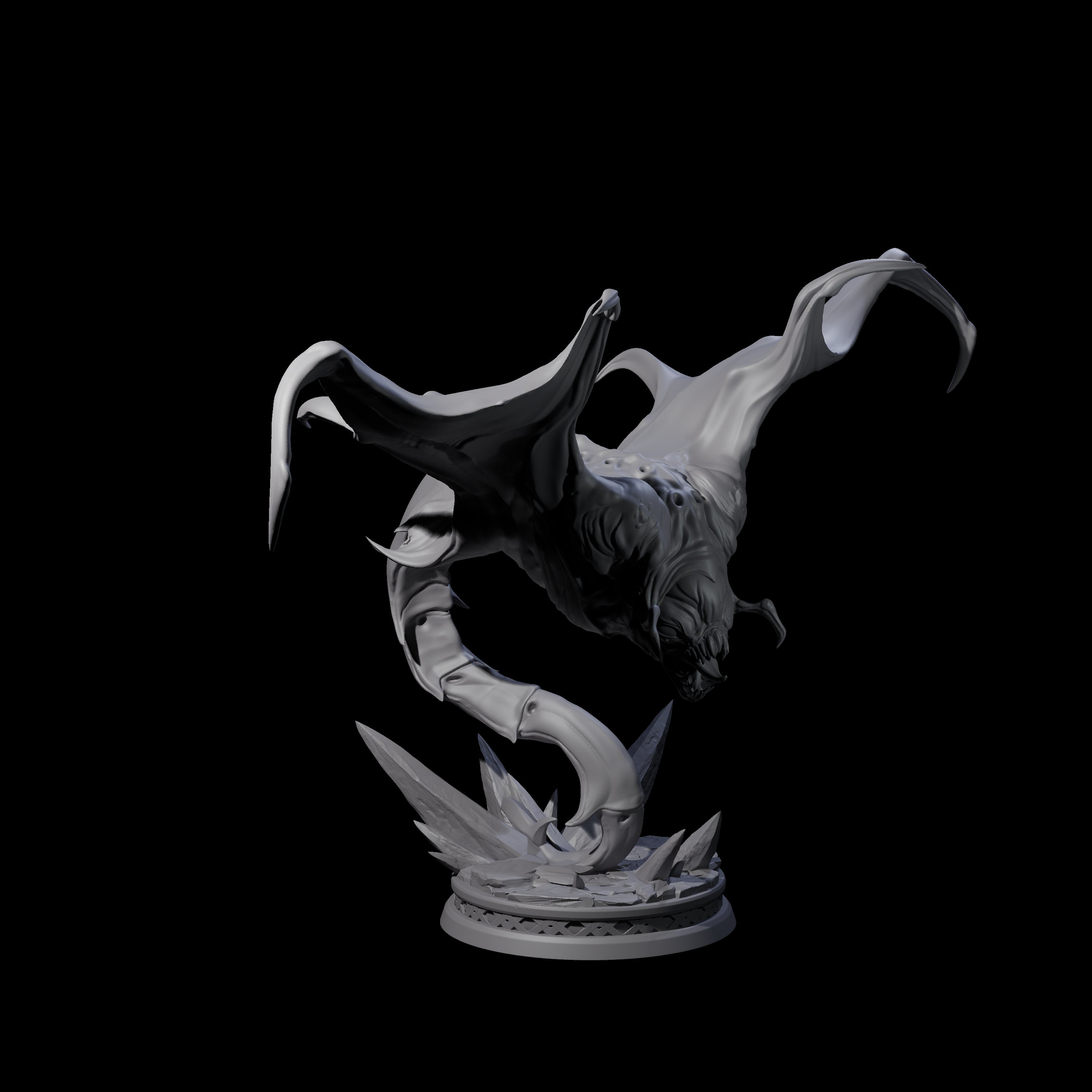 Three Swooping Cloakers Miniature for Dungeons and Dragons, Pathfinder or other TTRPGs