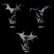 Three Swooping Cloakers Miniature for Dungeons and Dragons, Pathfinder or other TTRPGs
