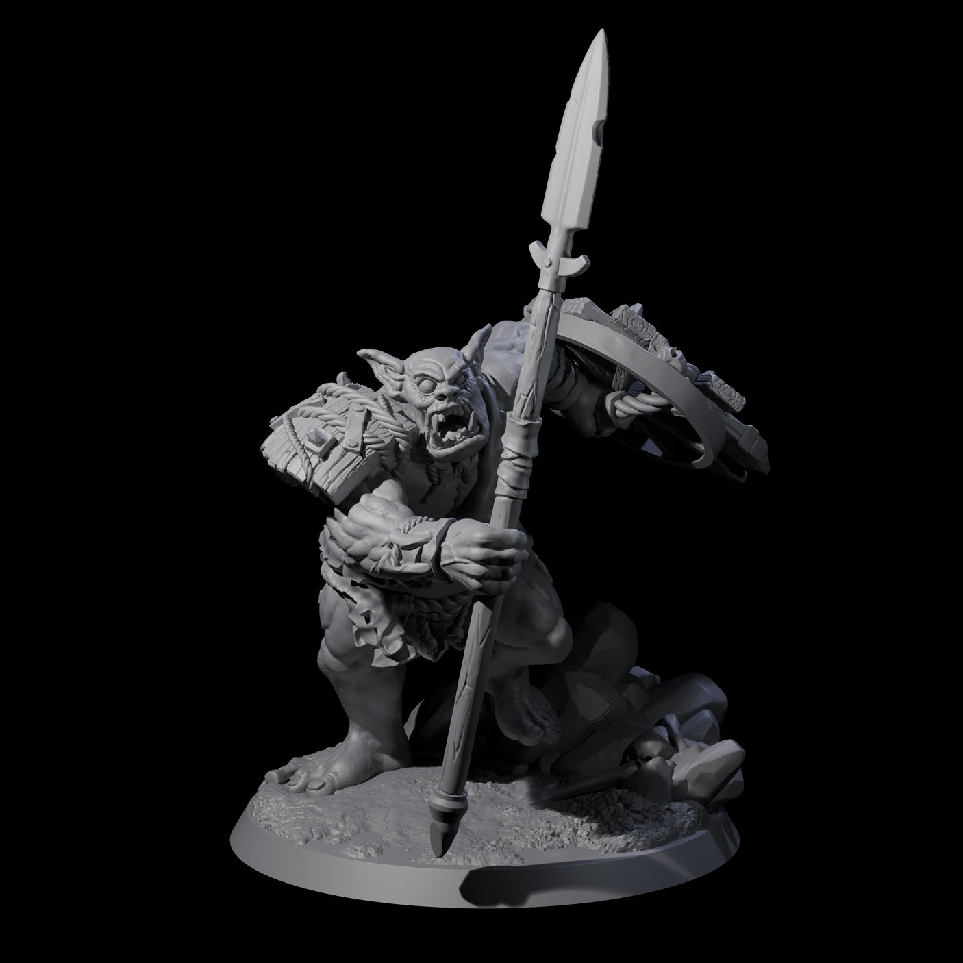 Three Thick Ogres Miniature for Dungeons and Dragons, Pathfinder or other TTRPGs