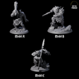 Three Thick Ogres Miniature for Dungeons and Dragons, Pathfinder or other TTRPGs