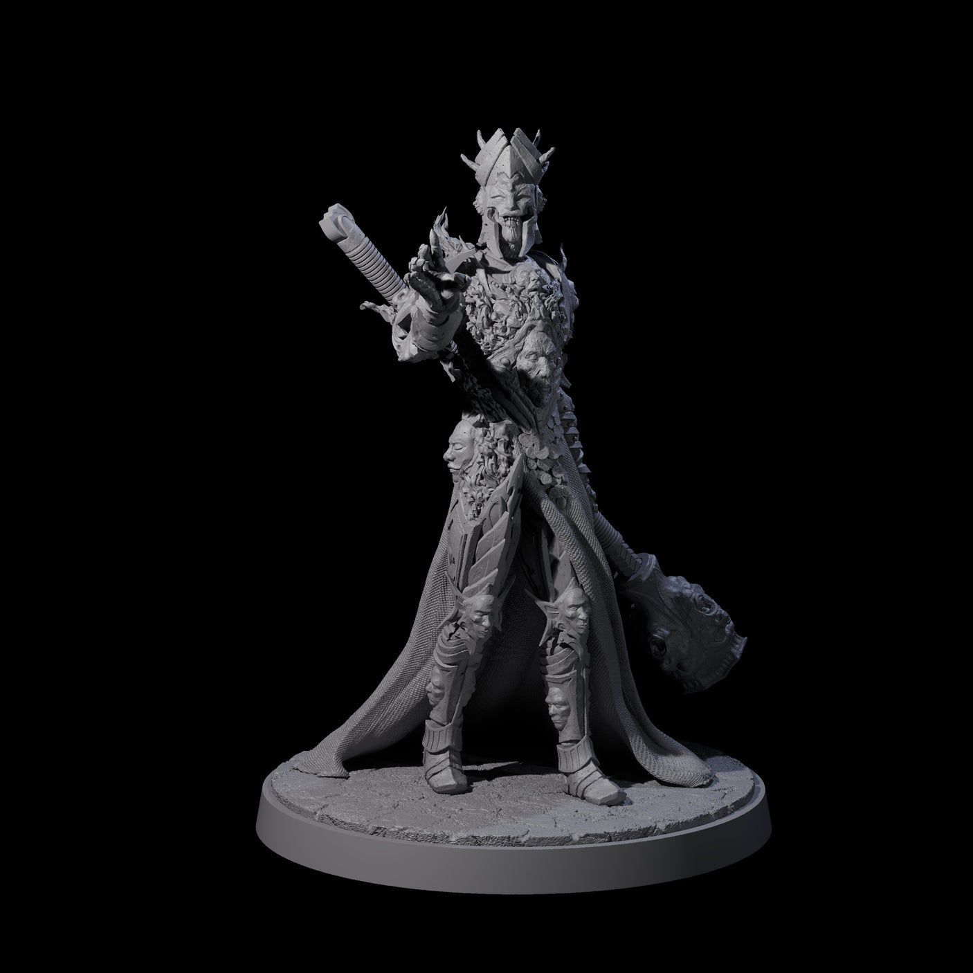 Three Towering Graveknights Miniature for Dungeons and Dragons, Pathfinder or other TTRPGs