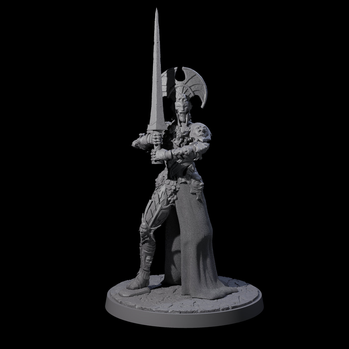 Three Towering Graveknights Miniature for Dungeons and Dragons, Pathfinder or other TTRPGs