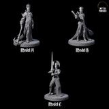 Three Towering Graveknights Miniature for Dungeons and Dragons, Pathfinder or other TTRPGs