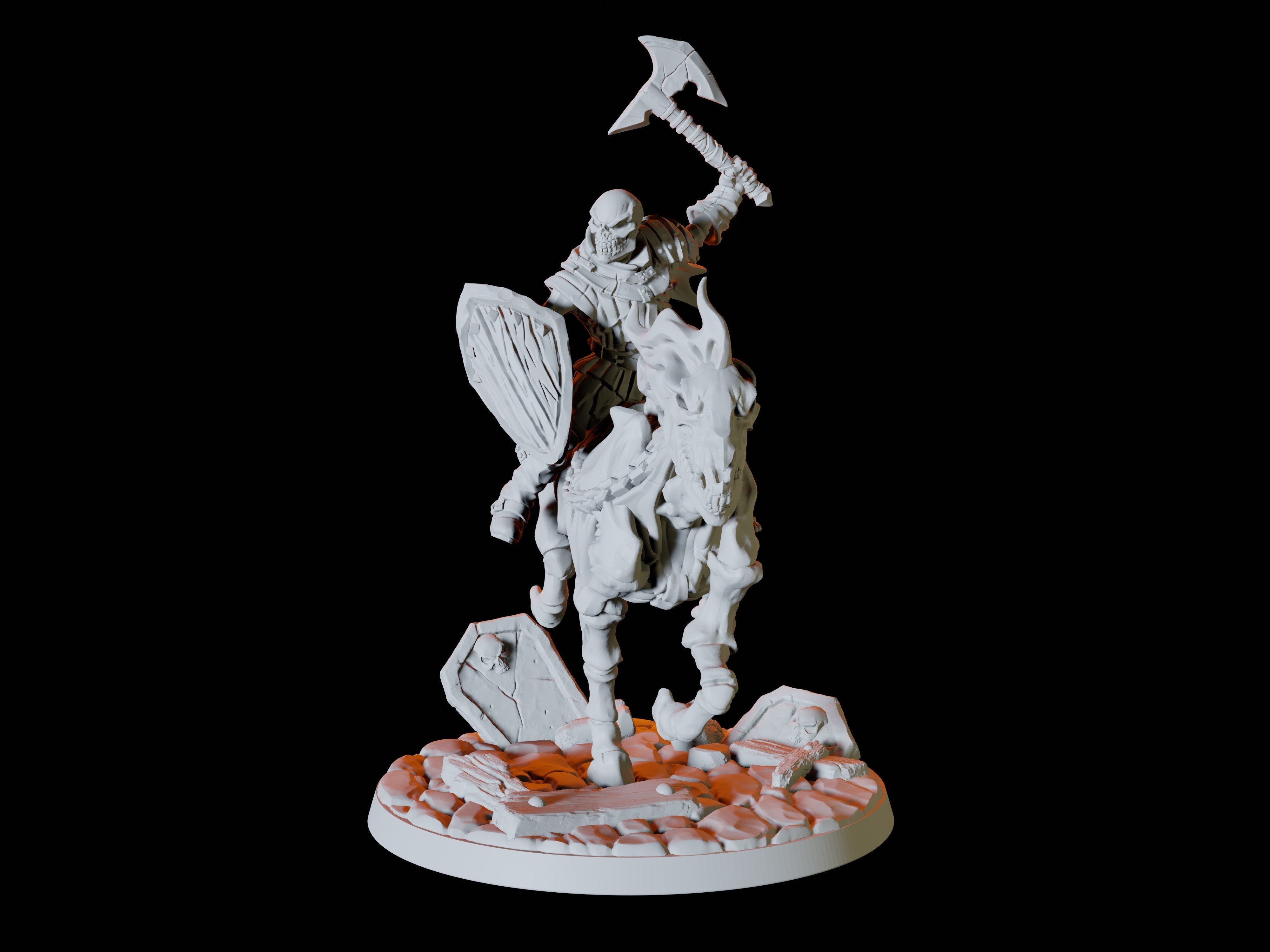 Three Undead Skeleton Rider Miniatures for Dungeons and Dragons - Myth Forged