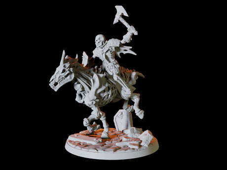 Three Undead Skeleton Riders Miniature for Dungeons and Dragons, Pathfinder or other TTRPGs