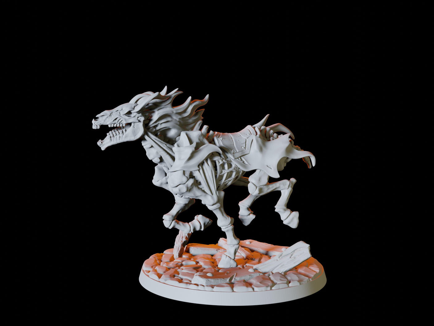 Three Undead Skeleton Riders Miniature for Dungeons and Dragons, Pathfinder or other TTRPGs