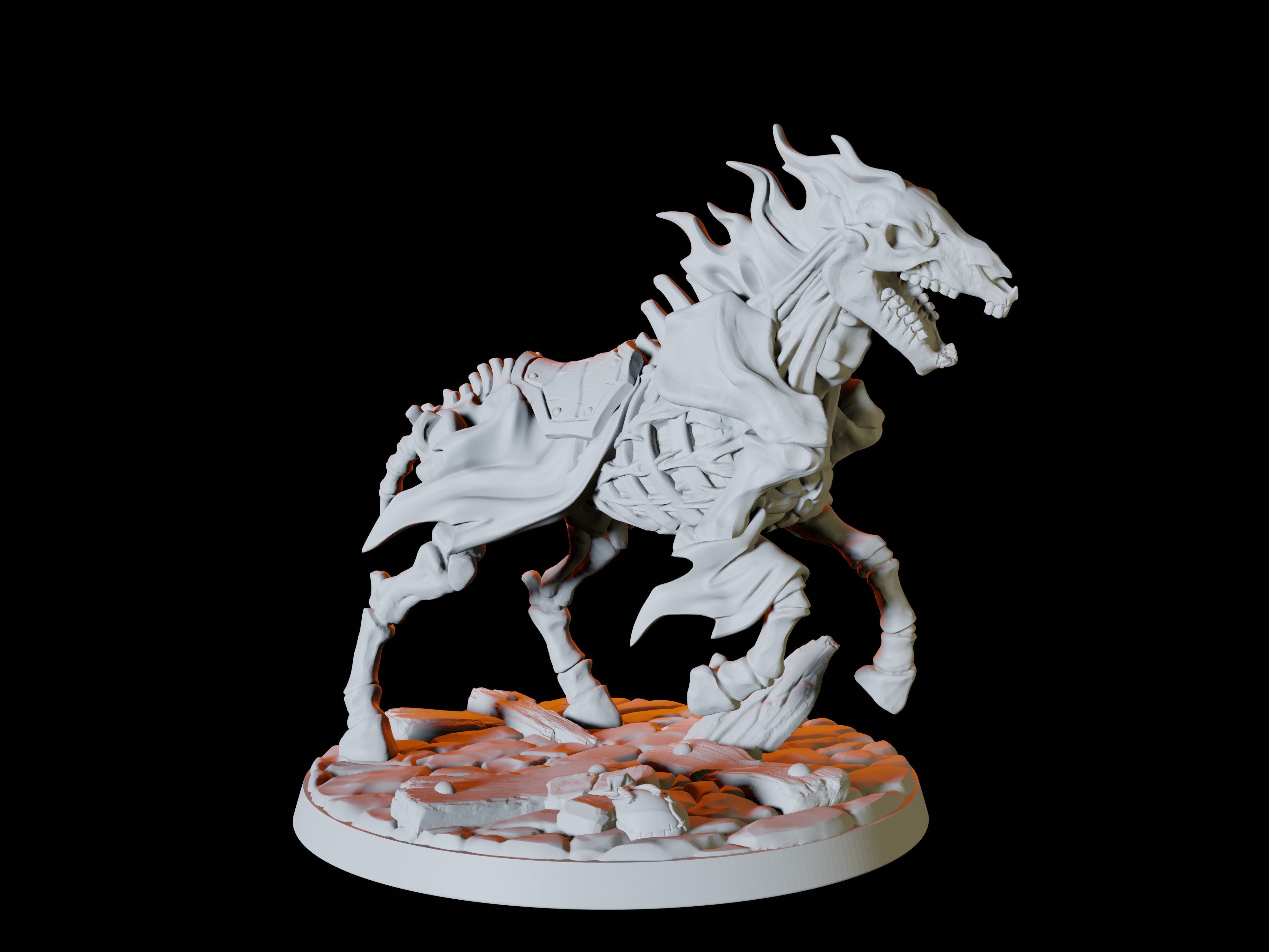 Three Undead Skeleton Rider Miniatures for Dungeons and Dragons - Myth Forged