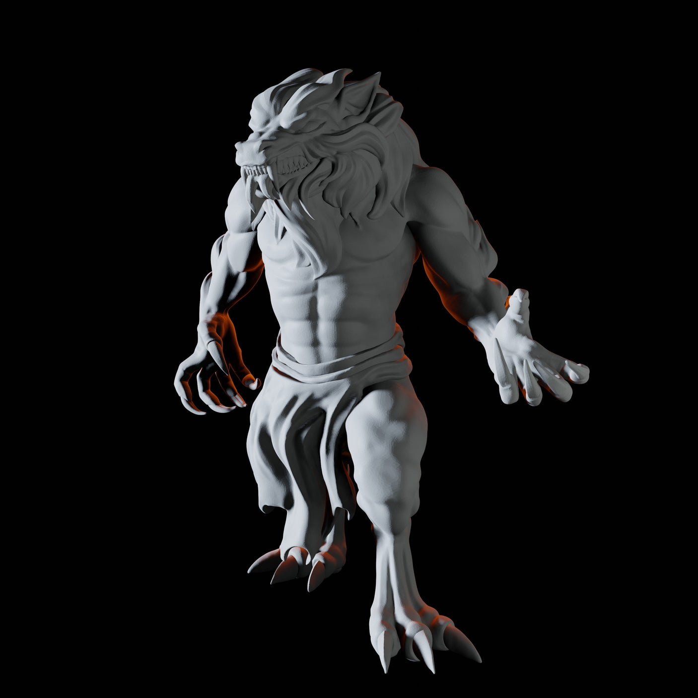 Three Werewolves Miniature for Dungeons and Dragons, Pathfinder or other TTRPGs