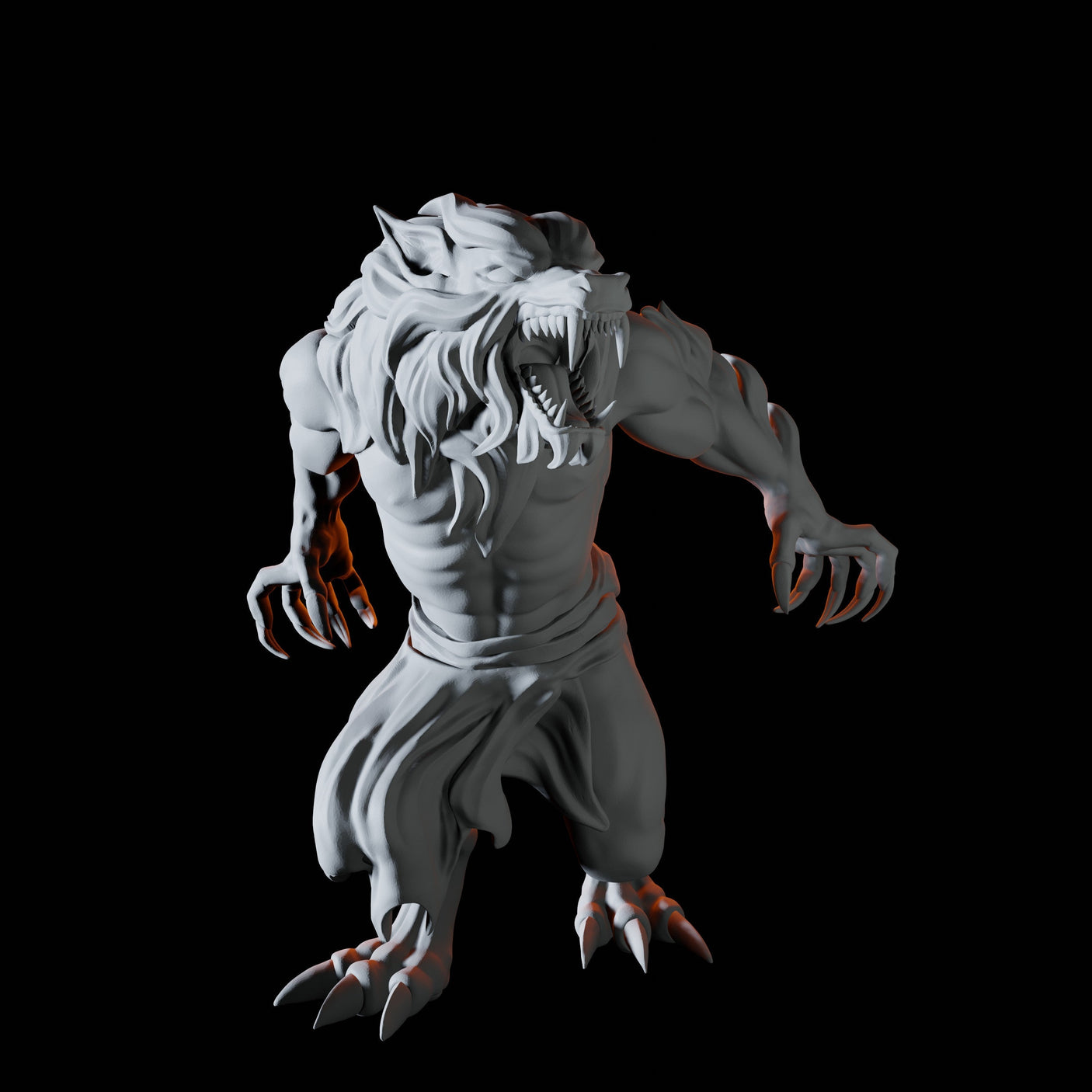 Three Werewolves Miniature for Dungeons and Dragons, Pathfinder or other TTRPGs