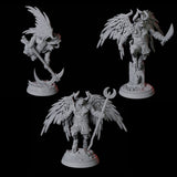 Three Winged Bull Men Miniature for Dungeons and Dragons, Pathfinder or other TTRPGs