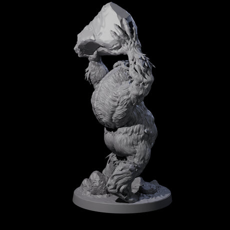 Three Yeti Stonehurlers Miniature for Dungeons and Dragons, Pathfinder or other TTRPGs