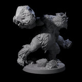 Three Yeti Stonehurlers Miniature for Dungeons and Dragons, Pathfinder or other TTRPGs