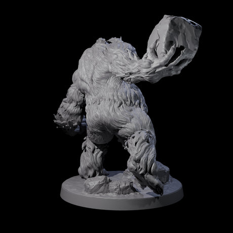 Three Yeti Stonehurlers Miniature for Dungeons and Dragons, Pathfinder or other TTRPGs