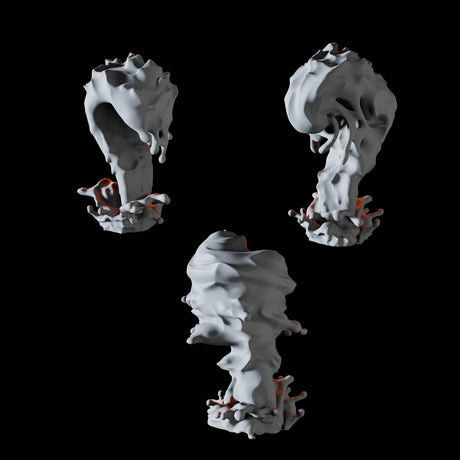 Three Young Water Elementals Miniature for Dungeons and Dragons, Pathfinder or other TTRPGs