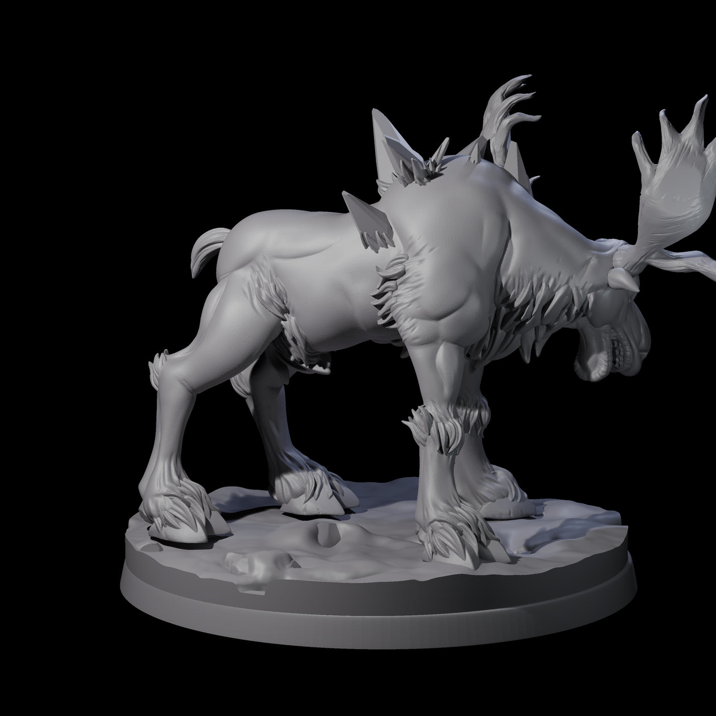 Thundering Moose Guardian A Miniature for Dungeons and Dragons, Pathfinder or other TTRPGs