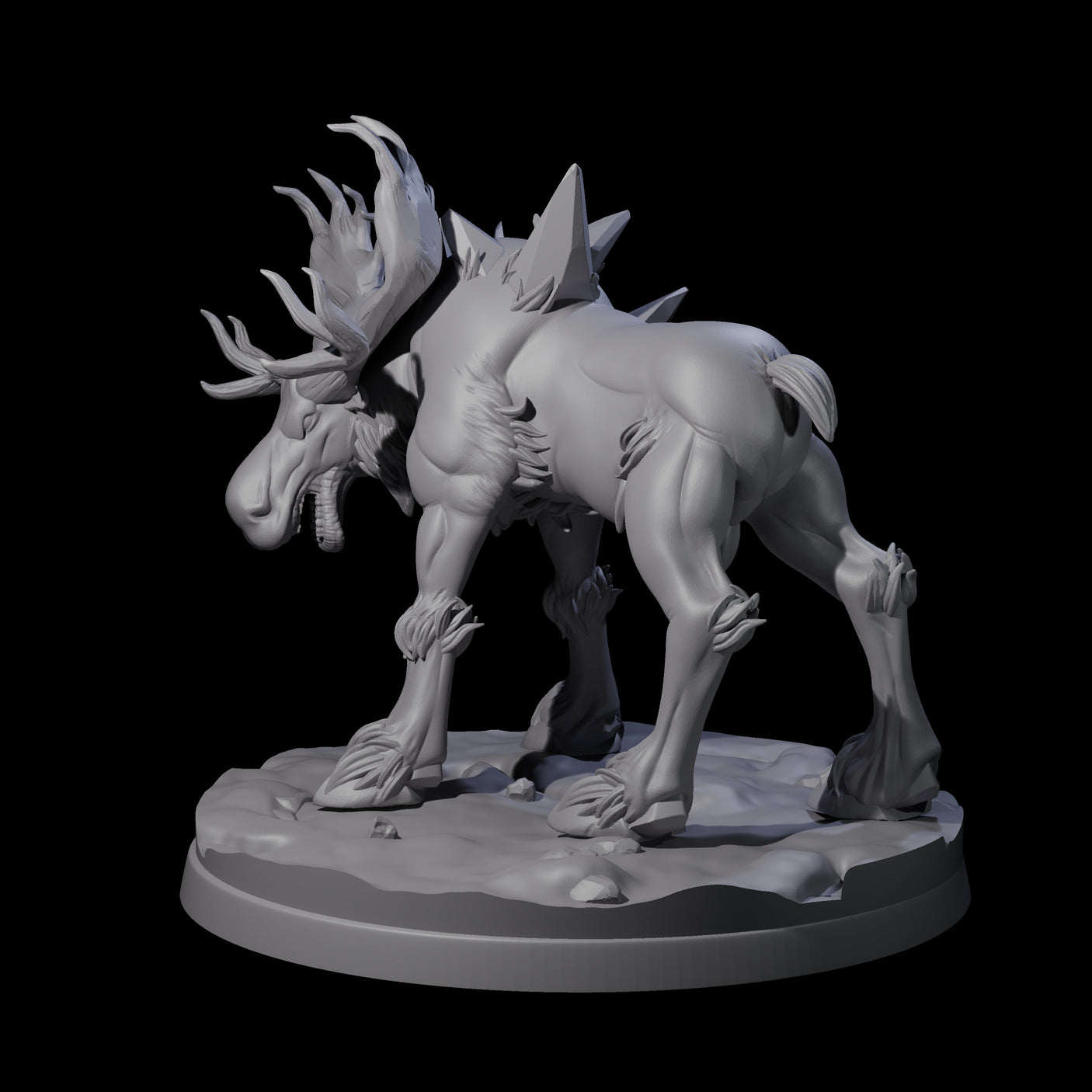 Thundering Moose Guardian A Miniature for Dungeons and Dragons, Pathfinder or other TTRPGs