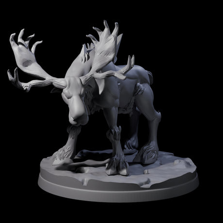 Thundering Moose Guardian A Miniature for Dungeons and Dragons, Pathfinder or other TTRPGs